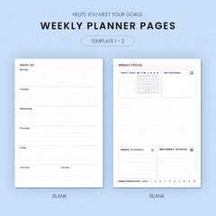 Digital Planner Pack | Monthly, Weekly, and Habit Tracking Pages