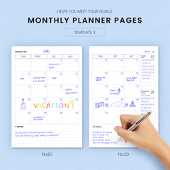 Digital Planner Pack | Monthly, Weekly, and Habit Tracking Pages