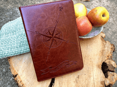 Compass Rose Journal, Writing Notebook, Personal Diary, Refillable