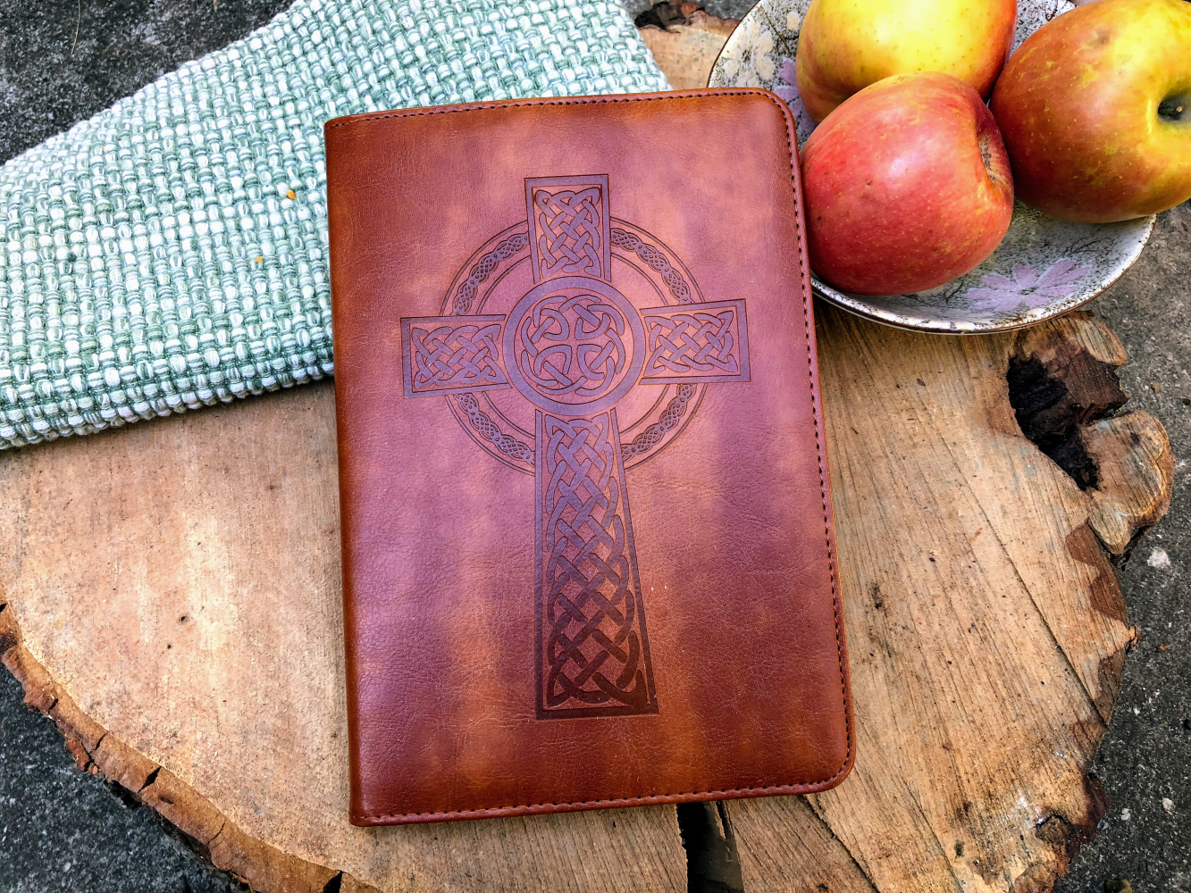 Celtic Cross Journal, Writing Notebook, Personal Diary, Refillable