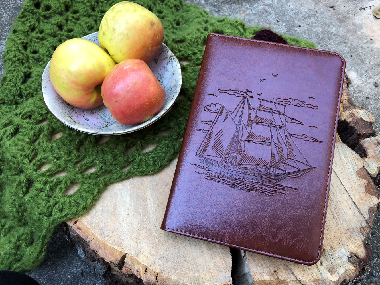 Sailing Ship Journal, Writing Notebook, Personal Diary, Refillable